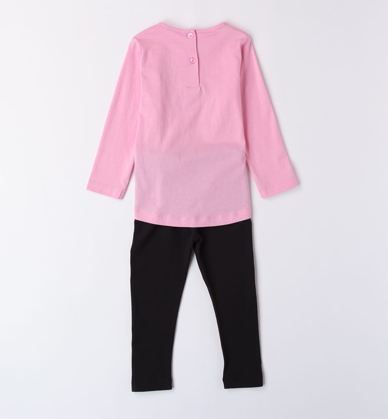 Tuta Bimba In Cotone A Maniche Lunghe Stampa Cuori Multicolore – Morbida Con Foulard Incluso - 3